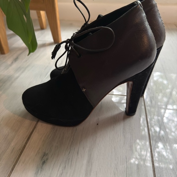 RAG & BONE Women Suede Leather Lace Up Ankle High Heel Boots Boots Size 8/ 8.5 - Picture 3 of 10